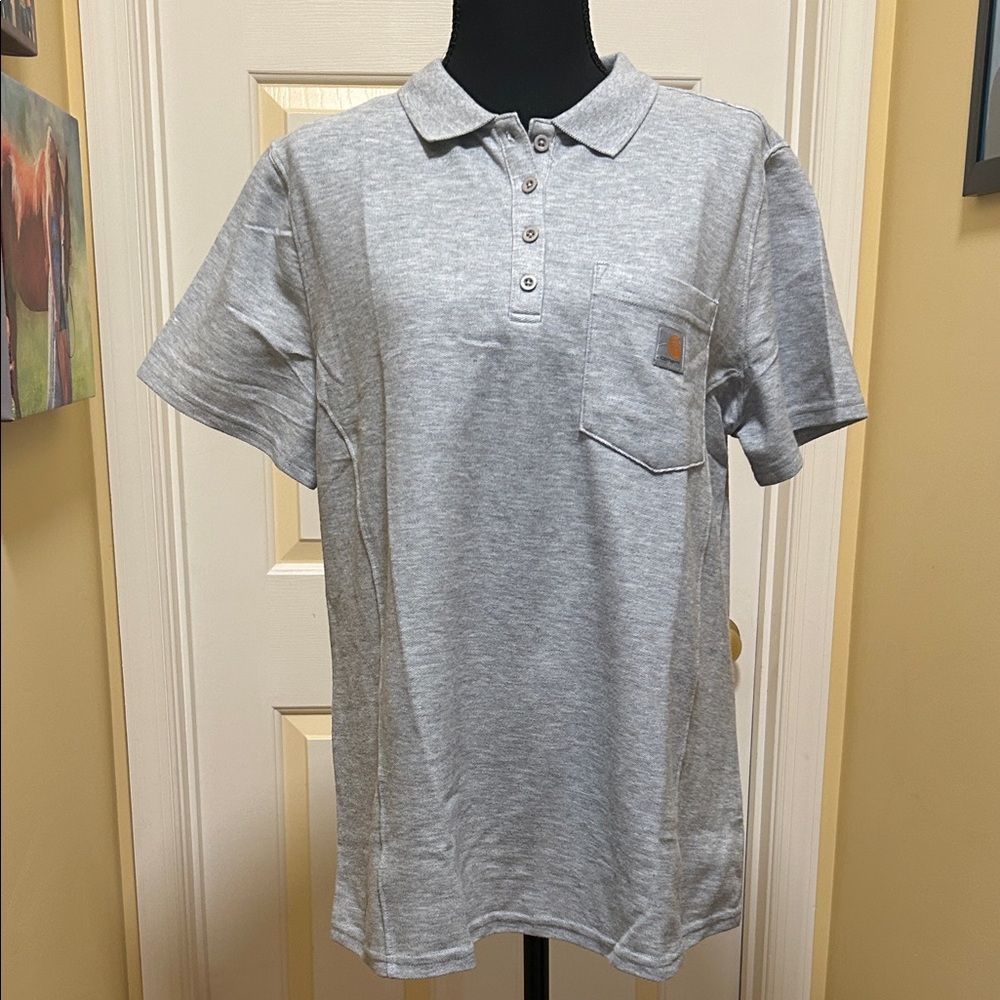 Carhartt Gray Short-Sleeve Polo
